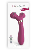 Load image into Gallery viewer, Fireball Rechargeable Silicone Body Massager and Vibrator - Plum Star/Purple
