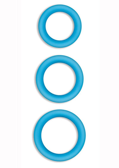 Firefly Halo Small Silicone Cock Ring - Blue/Glow In The Dark - Small