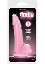 Load image into Gallery viewer, Firefly Smooth Dong Dildo - Glow In The Dark/Pink - 5in