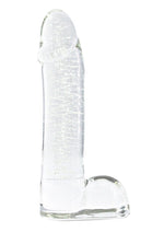 Load image into Gallery viewer, Firefly Smooth Glass Ballsey Dildo - Clear/Glow In The Dark
