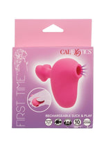 Load image into Gallery viewer, First Time Rechargeable Silicone Suck and Play Clitoral Stimulator - Pink