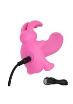 Load image into Gallery viewer, First Time Rechargeable Vibrating Bunny Dreams Rechargeable Silicone Vibrator with Clitoral Stimulator
