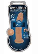 Load image into Gallery viewer, Fleshstixxx Dual Density Silicone Bendable Dong - Caramel - 6in
