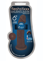 Load image into Gallery viewer, Fleshstixxx Dual Density Silicone Bendable Dong - Chocolate - 6in
