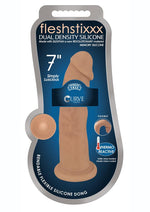 Load image into Gallery viewer, Fleshstixxx Dual Density Silicone Bendable Dong - Caramel - 7in
