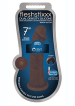 Load image into Gallery viewer, Fleshstixxx Dual Density Silicone Bendable Dong - Chocolate - 7in

