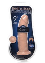 Load image into Gallery viewer, Fleshstixxx Dual Density Silicone Bendable Dong - Vanilla - 9in
