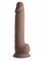 Load image into Gallery viewer, Fleshstixxx Dual Density Silicone Bendable Dong with Balls - Chocolate - 10in
