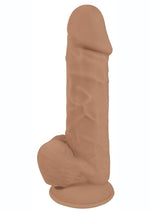 Load image into Gallery viewer, Fleshstixxx Dual Density Silicone Bendable Dong with Balls - Caramel - 8in
