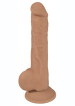 Load image into Gallery viewer, Fleshstixxx Dual Density Silicone Bendable Dong with Balls - Caramel - 9in
