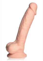 Fleshstixxx Silicone Bendable Dong with Balls - Vanilla - 7in