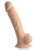Load image into Gallery viewer, Fleshstixxx Silicone Rechargeable Vibrating Dong with Balls - Caramel - 8in
