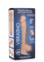 Load image into Gallery viewer, Fleshstixxx Silicone Rechargeable Vibrating Dong with Balls - Caramel - 8in
