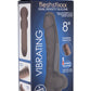 Fleshstixxx Silicone Rechargeable Vibrating Dong with Balls - Chocolate - 8in