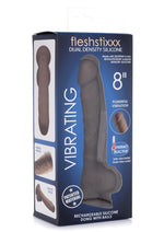 Load image into Gallery viewer, Fleshstixxx Silicone Rechargeable Vibrating Dong with Balls - Chocolate - 8in

