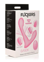 Load image into Gallery viewer, Flickers G-Flick Flicking G-Spot Rechargeable Silicone Vibrator with Remote - Pink