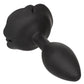 Forbidden Rose Silicone Anal Plug - Black - Large