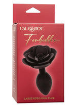 Load image into Gallery viewer, Forbidden Rose Silicone Anal Plug - Black - Large