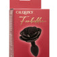 Forbidden Rose Silicone Anal Plug - Black - Small