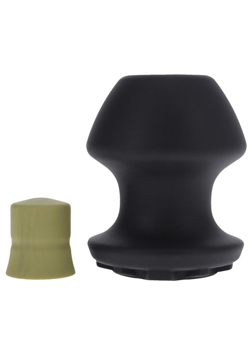 Fort Troff Kum Keeper Silicone Open End Anal Plug - Black - Large