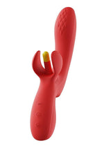 Load image into Gallery viewer, Fortexa Kinky Finger Flapping Rechargeable Silicone Clit and G-Spot Vibrator with App Control - Yellow