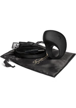 Load image into Gallery viewer, Frederick&#39;s Of Hollywood USB Rechargeable Silicone Vibrating Ring Showerproof - Black
