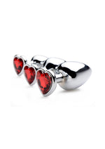 Load image into Gallery viewer, Frisky Chrome Hearts 3 Piece Anal Plugs with Gem Accents