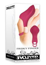 Load image into Gallery viewer, Frisky Finger Rechargeable Silicone Finger-Grip Vibrator - Burgundy
