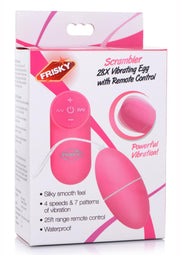 Frisky Scrambler 28x Rechargeable Vibrating Egg with Remote Control - Pink