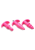 Load image into Gallery viewer, Frisky Thrill Trio Anal Plug - Pink - Set
