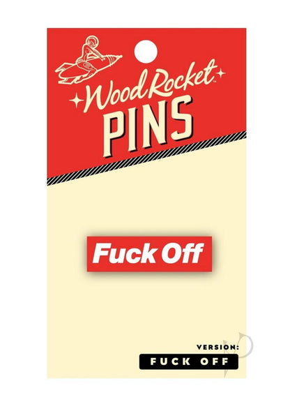 Fuck Off Enamel Pin - Red/White