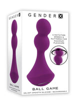 Load image into Gallery viewer, Gender X Ball Game Rechargeable Silicone Rotating Vibrator - Purple
