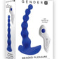 Gender X Beaded Pleasure Rechargeable Silicone Probe with Remote Control - Blue