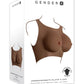 Gender X Breast Plate Silicone C Cup - Chocolate