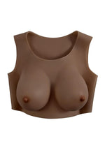 Load image into Gallery viewer, Gender X Breast Plate Silicone D Cup - Chocolate