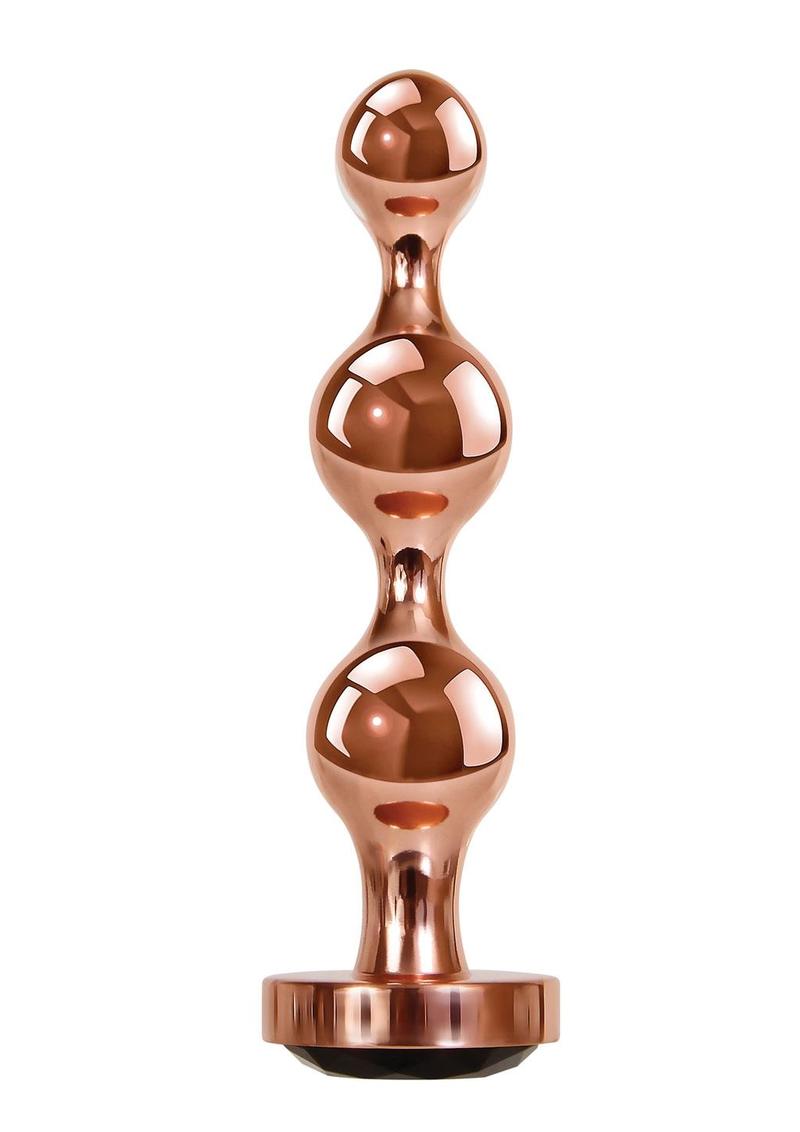 Gender X Gold Digger Anal Plug - Black/Rose Gold - Medium