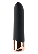 Load image into Gallery viewer, Gender X Gold Standard Rechargeable Silicone Bullet - Black/Rose Gold
