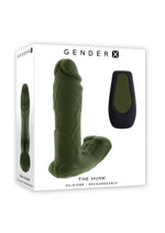 Load image into Gallery viewer, Gender X The Hunk Rechargeable Silicone Vibrating Dildo with Remote Control - Green