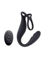 Load image into Gallery viewer, Gender X The Wrangler Rechargeable Silicone Triple Stimulating Anal Vibrator with Remote - Black
