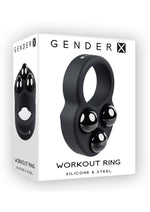 Load image into Gallery viewer, Gender X Workout Silicone Training Cock Ring - Black
