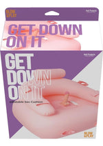Load image into Gallery viewer, Get Down On It Inflatable Cushion with Wire Controller Vibrating Silicone Dildo Plus Wrist N Leg Straps - Fuchsia