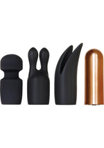 Load image into Gallery viewer, Glam Squad Rechargeable Bullet and 3 Silicone Sleeves Kit - Black/Copper
