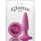 Glams Mini Silicone Butt Plug - Pink/Pink Gem