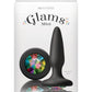 Glams Mini Silicone Butt Plug Rainbow Gem - Black/Multicolor - Small