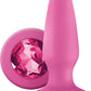 Glams Silicone Butt Plug - Pink/Pink Gem