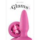 Glams Silicone Butt Plug - Pink/Pink Gem