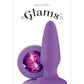 Glams Silicone Butt Plug - Purple/Purple Gem