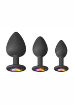 Load image into Gallery viewer, Glams Spades Trainer Kit Silicone Plugs - Black - 3pc
