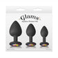 Glams Spades Trainer Kit Silicone Plugs - Black - 3pc