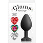 Glams Xchange Heart Silicone Anal Plug - Black - Medium